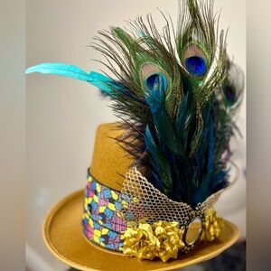 Nightmare Before Christmas inspired Steampunk Cosplay hat Sally patchwork trim